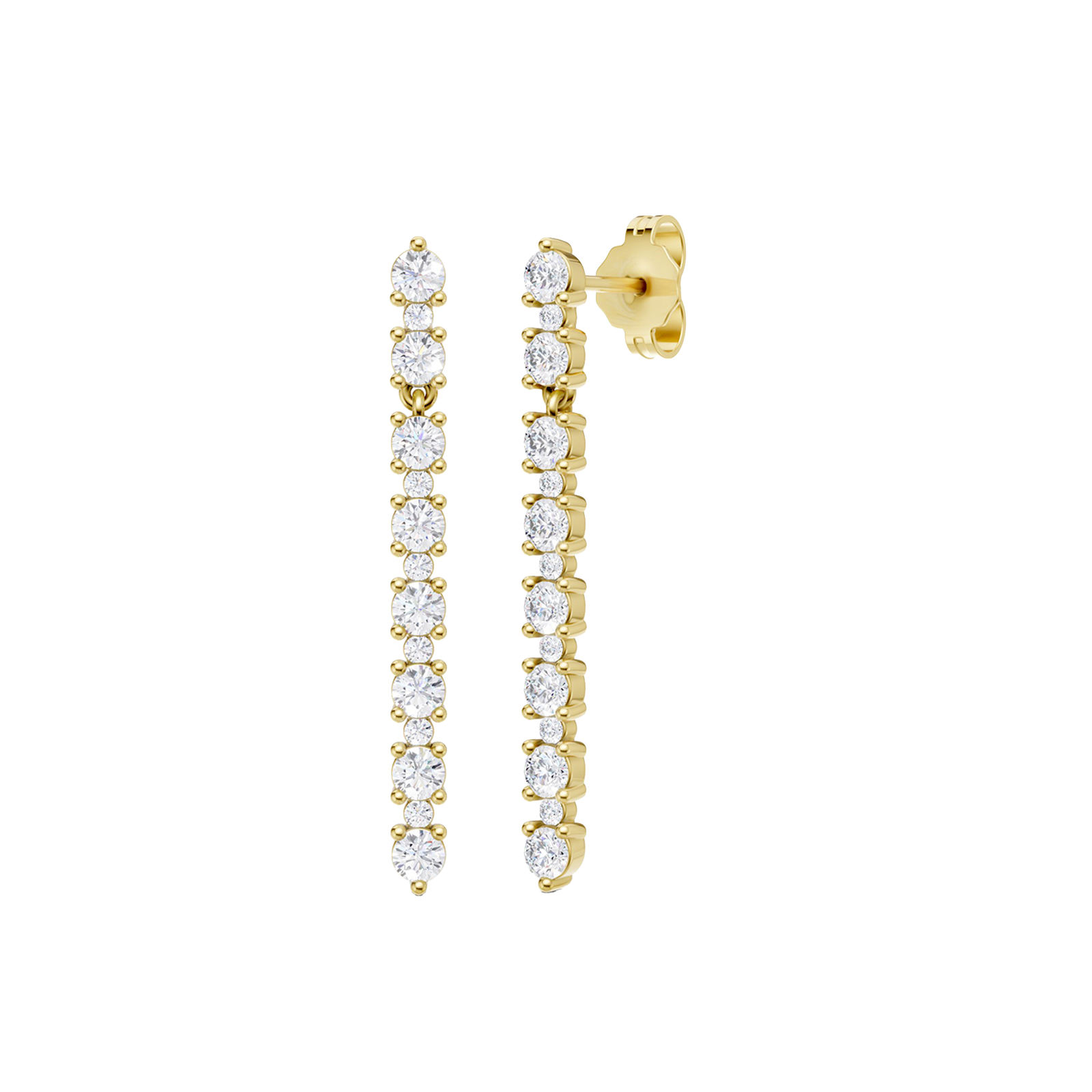 Diamond drop earrings