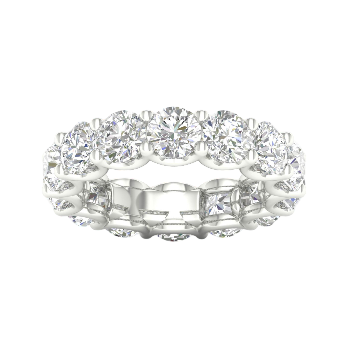 7-carat Round-cut diamond eternity ring