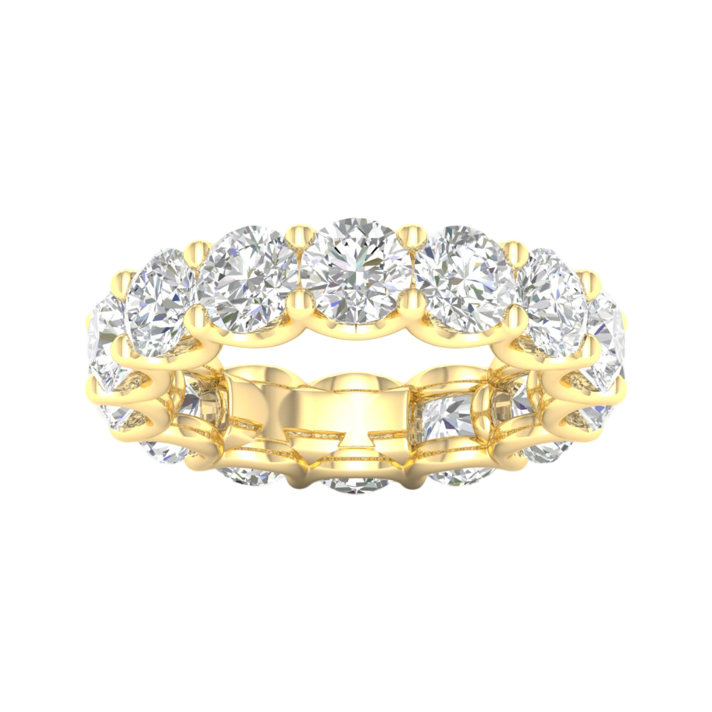 7-carat Round-cut diamond eternity ring