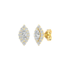 Marquise-cut diamond stud earrings