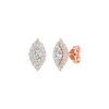 Marquise-cut diamond stud earrings