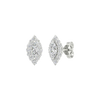 Marquise-cut diamond stud earrings