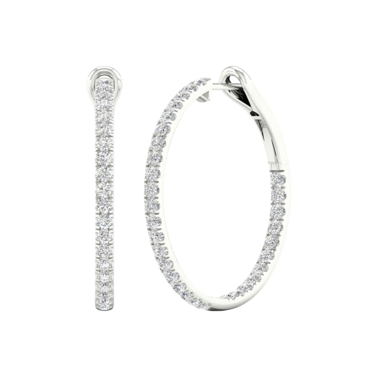 Diamond hoop earrings