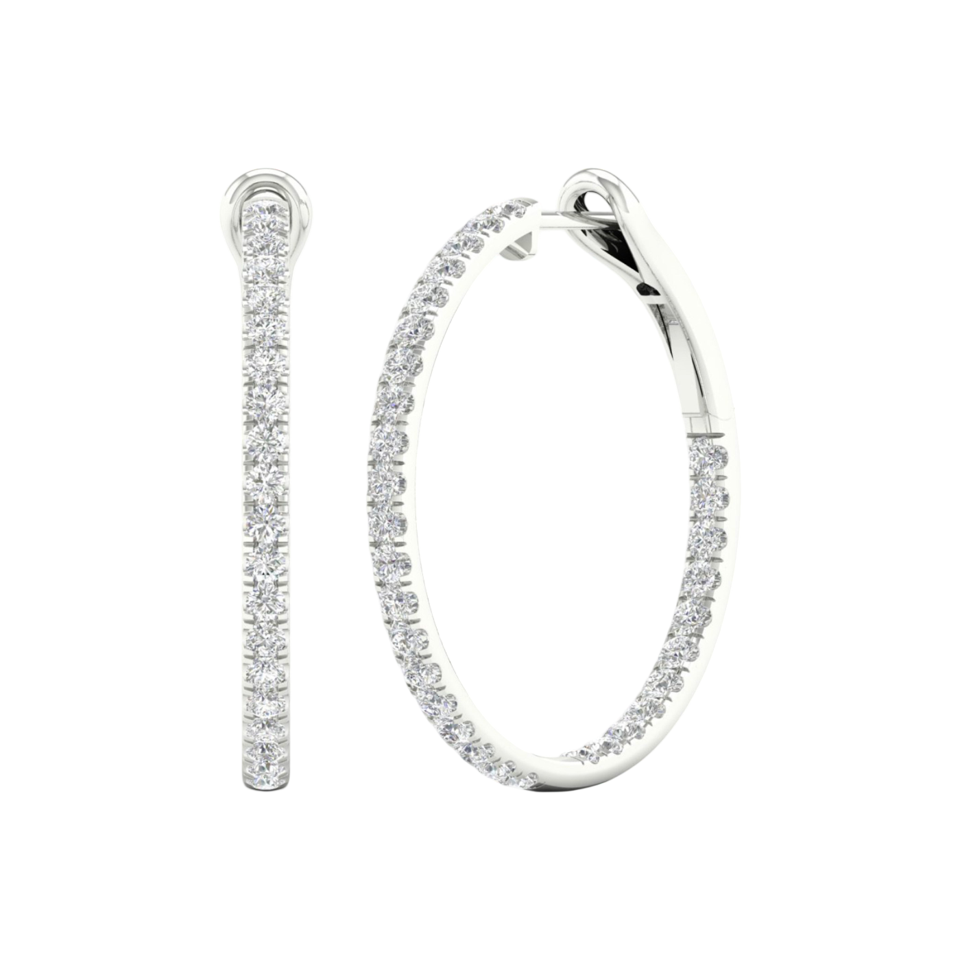 Diamond hoop earrings