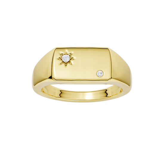 Diamond signet ring