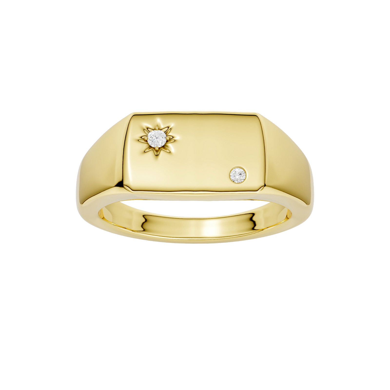 Diamond signet ring