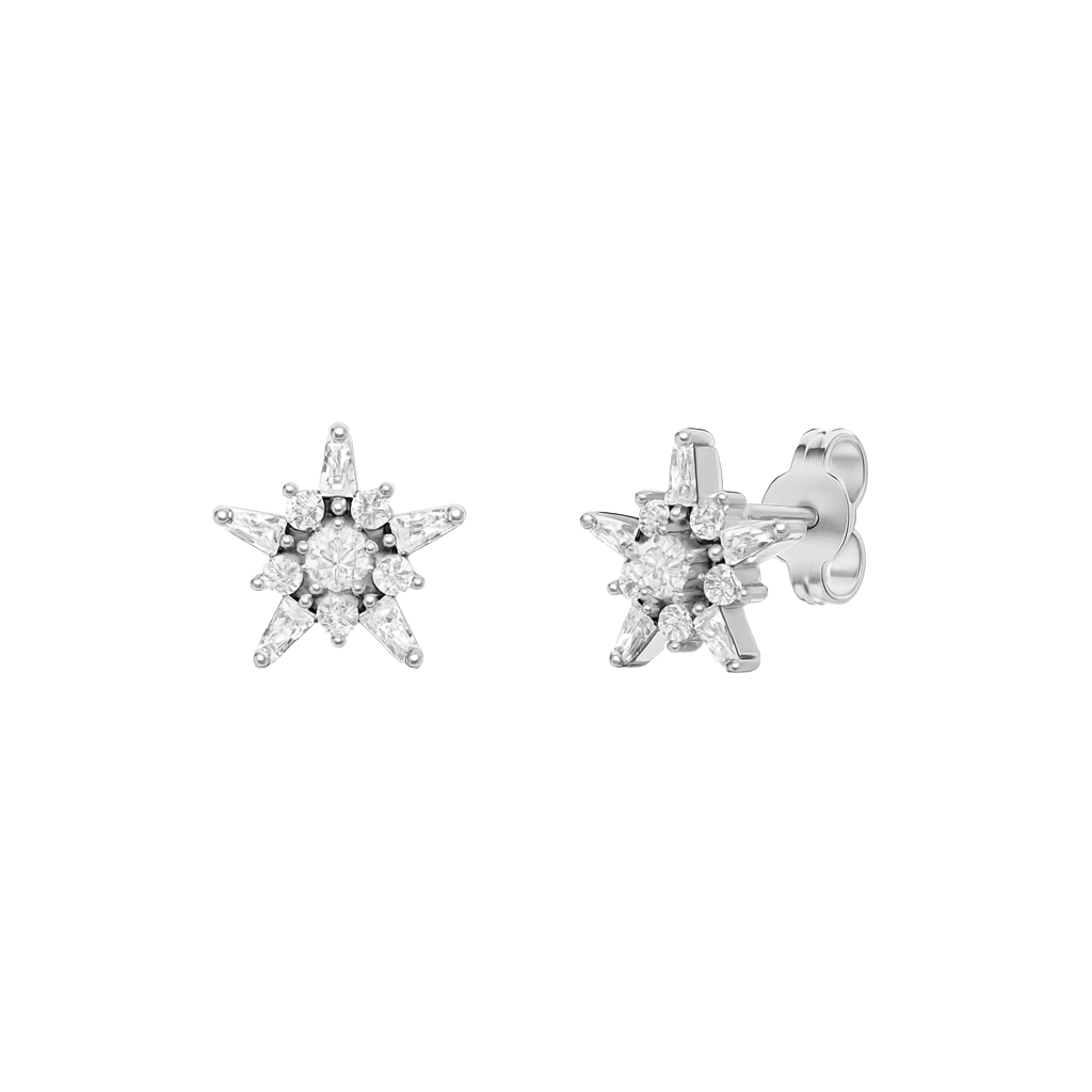 Diamond stud earrings