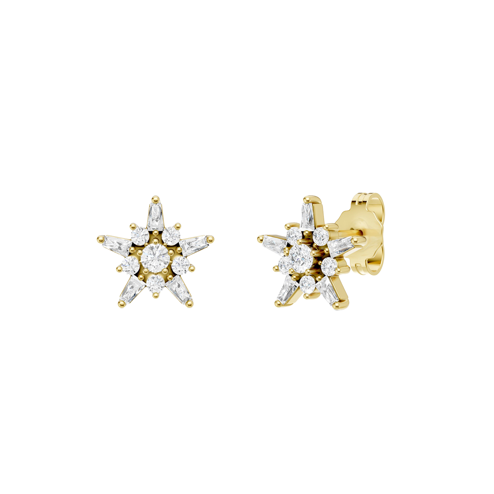 Diamond stud earrings