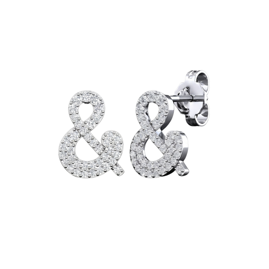 Diamond stud earrings