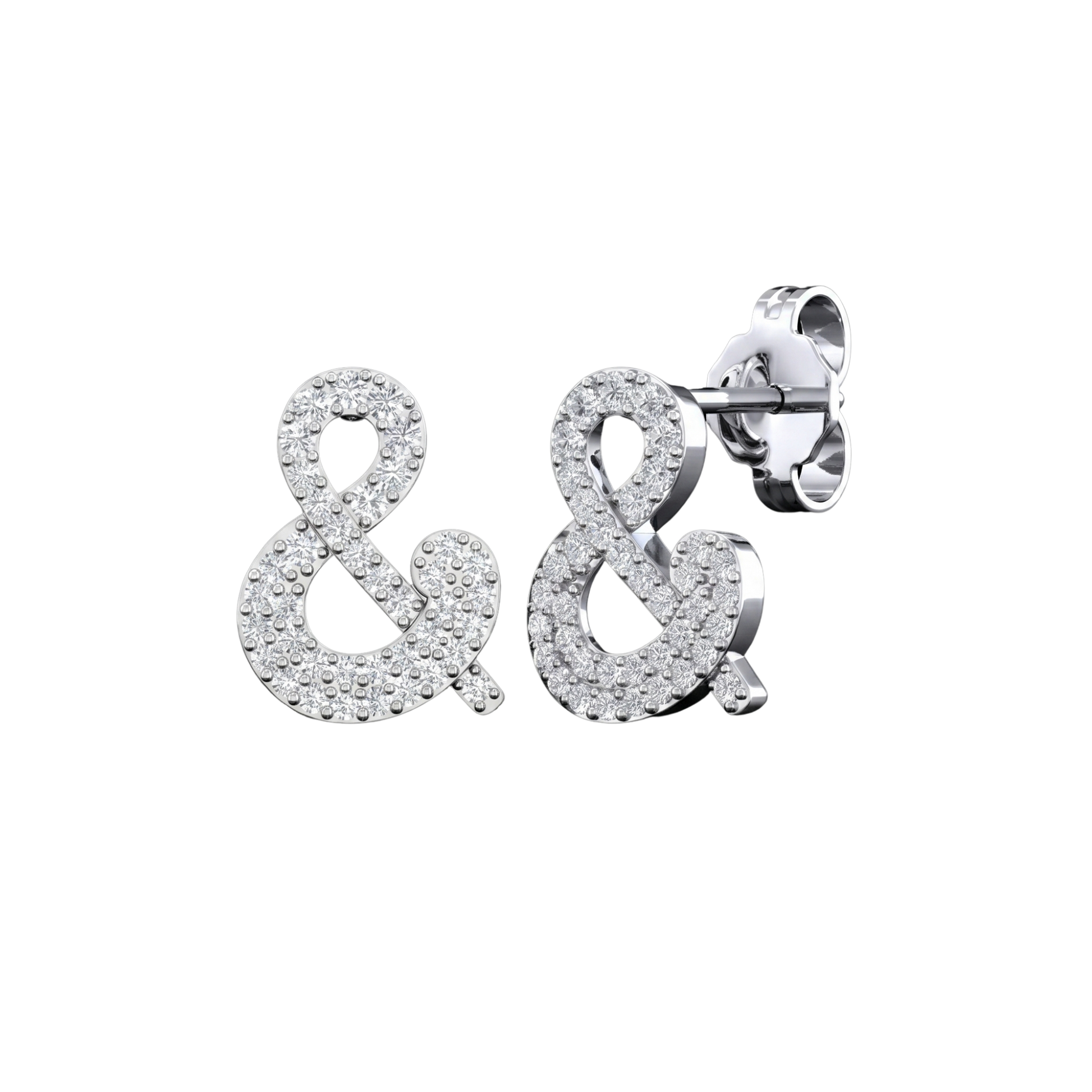 Diamond stud earrings