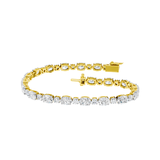 10-carat Oval-cut diamond tennis bracelet