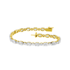 10-carat Oval-cut diamond tennis bracelet