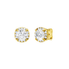 2-carat Round-cut diamond stud earrings