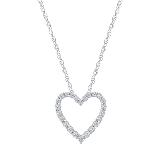 Heart-cut diamond necklace