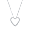 Heart-cut diamond necklace