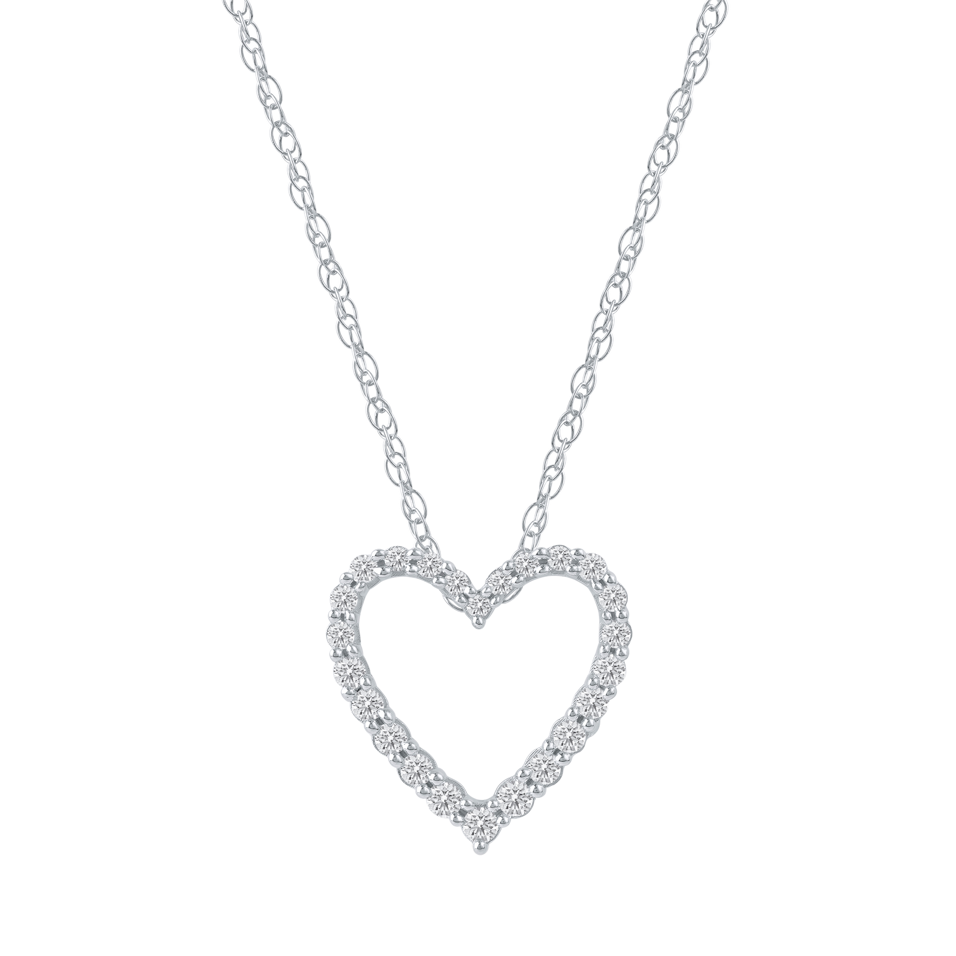 Heart-cut diamond necklace