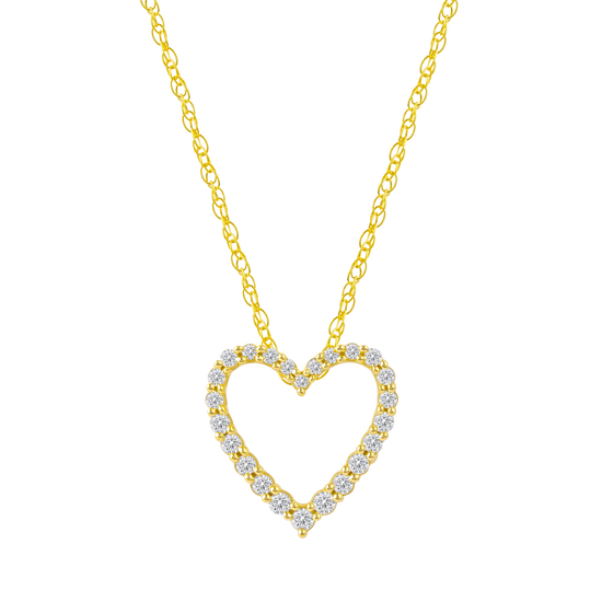 Heart-cut diamond necklace