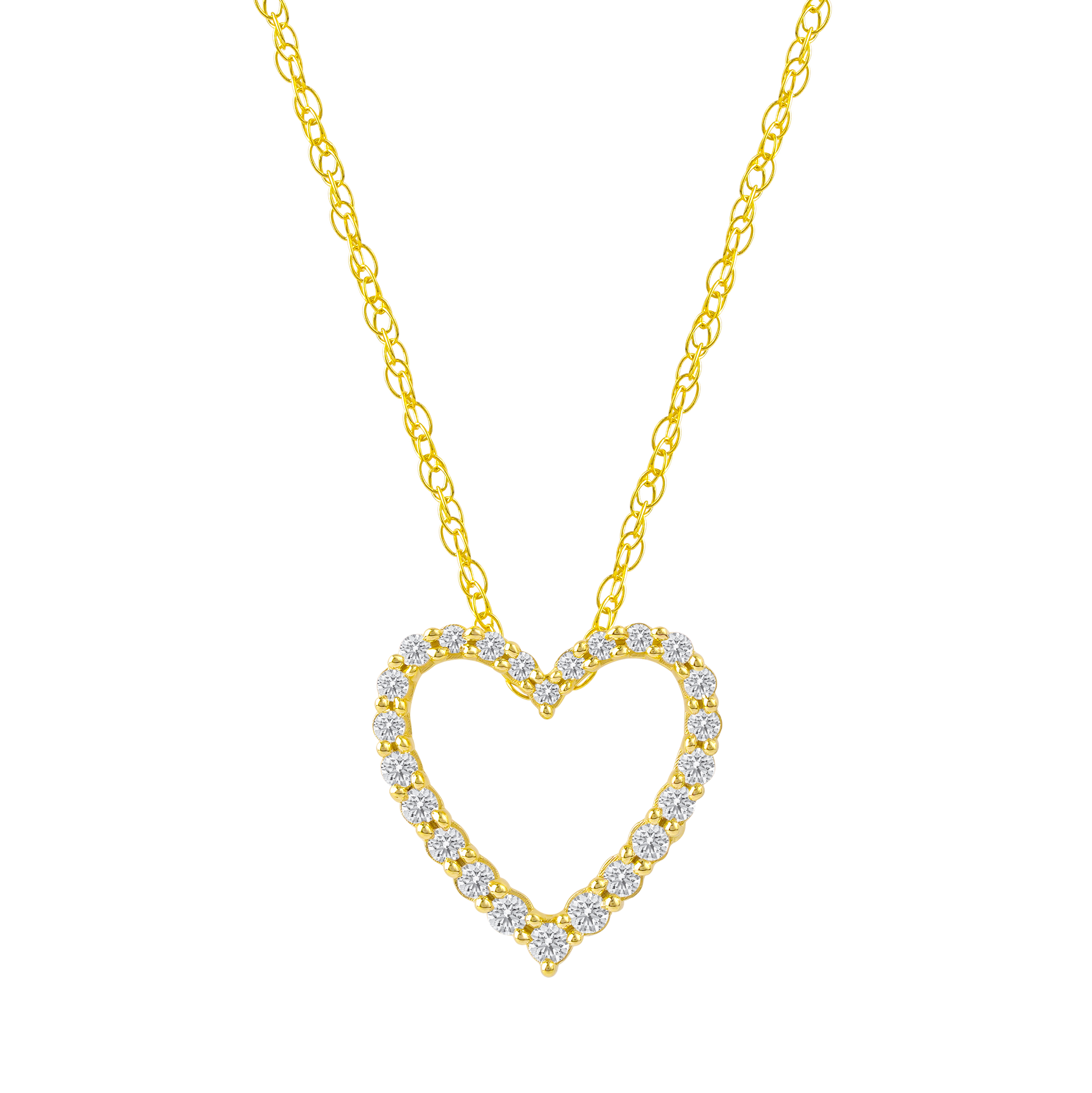 Heart-cut diamond necklace