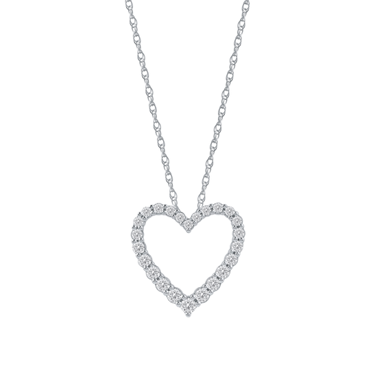 Heart-cut diamond necklace