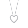 Heart-cut diamond necklace
