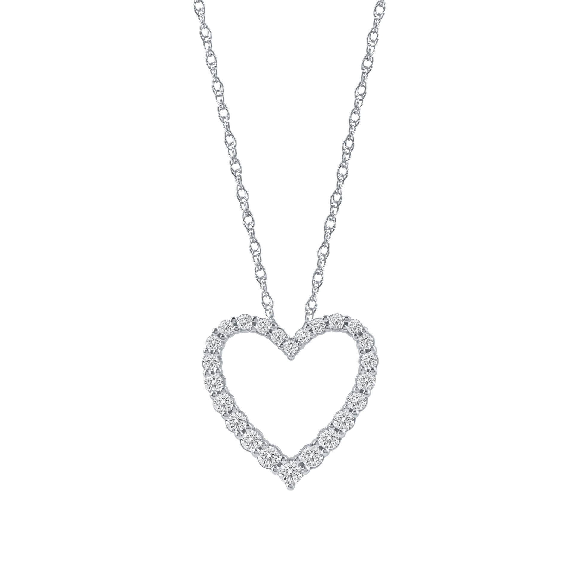 Heart-cut diamond necklace