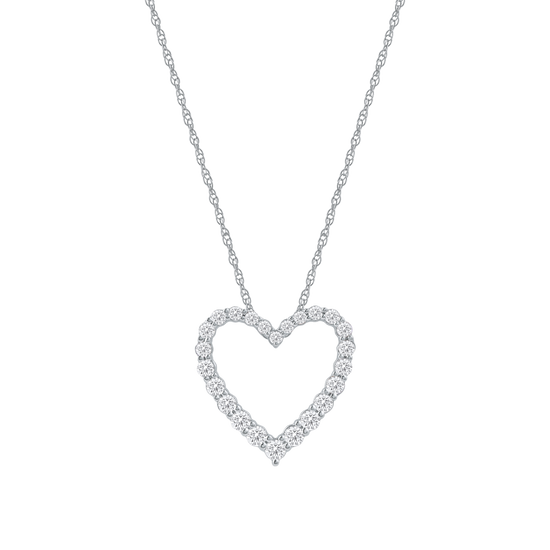 Heart-cut diamond necklace