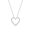 Heart-cut diamond necklace