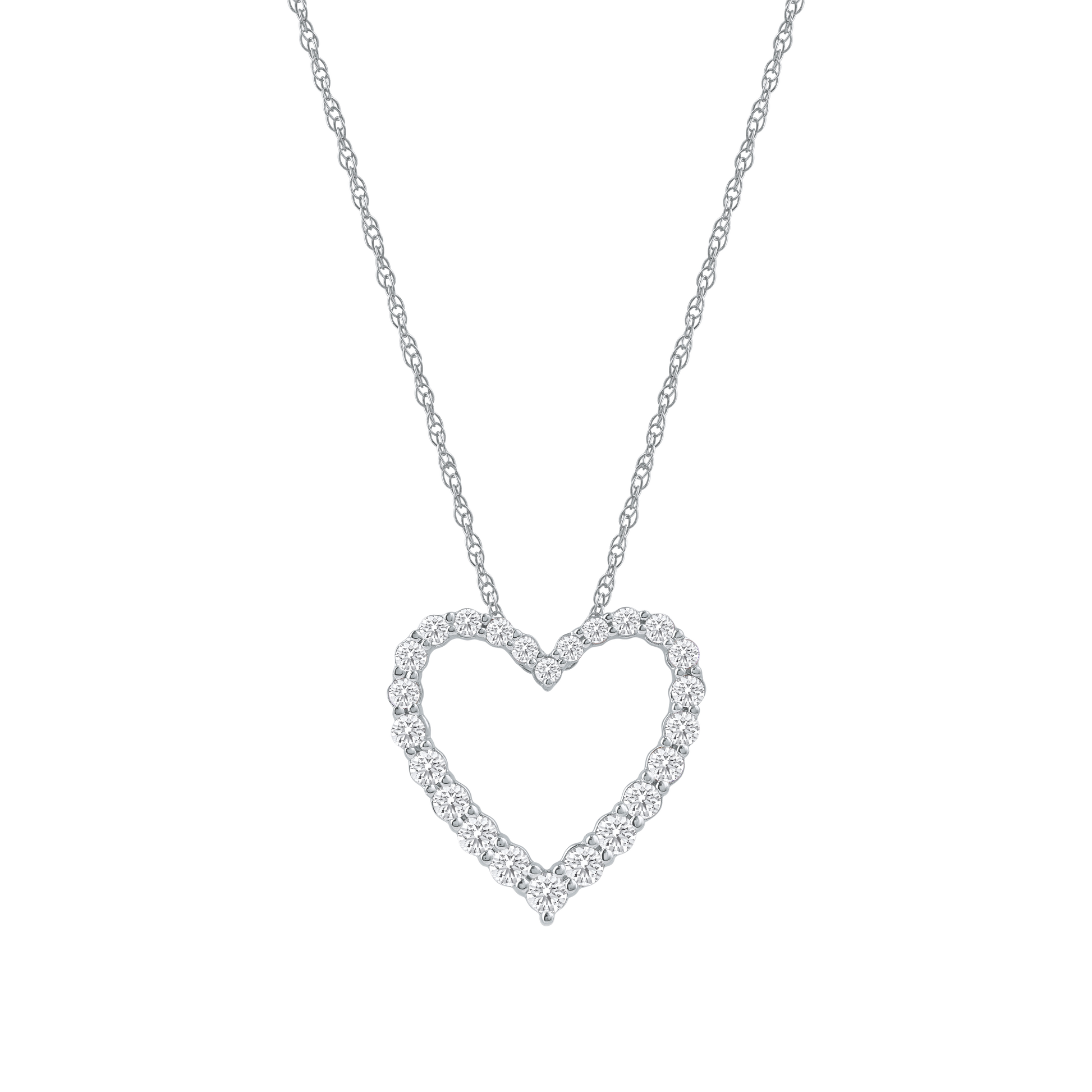 Heart-cut diamond necklace