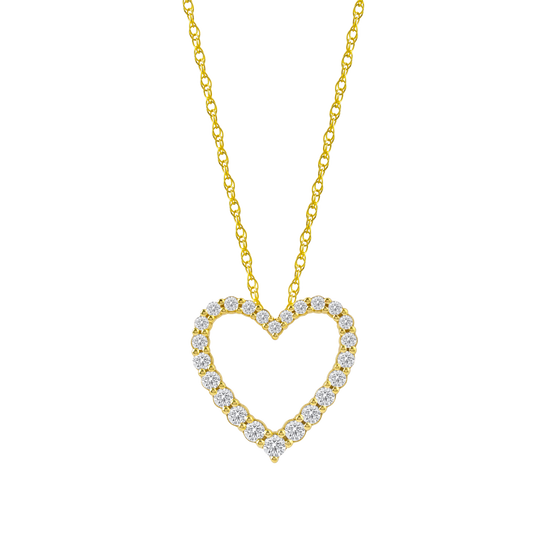 Heart-cut diamond necklace