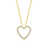 Heart-cut diamond necklace