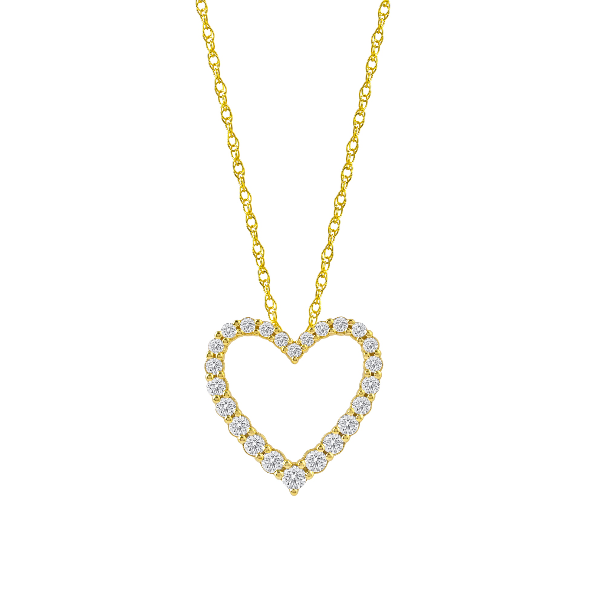 Heart-cut diamond necklace