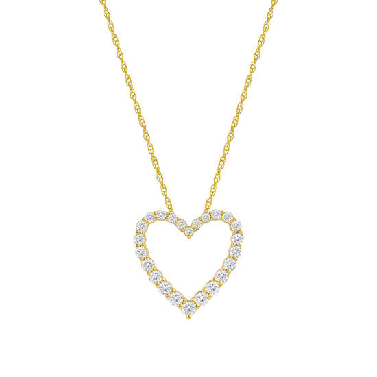 Heart-cut diamond necklace