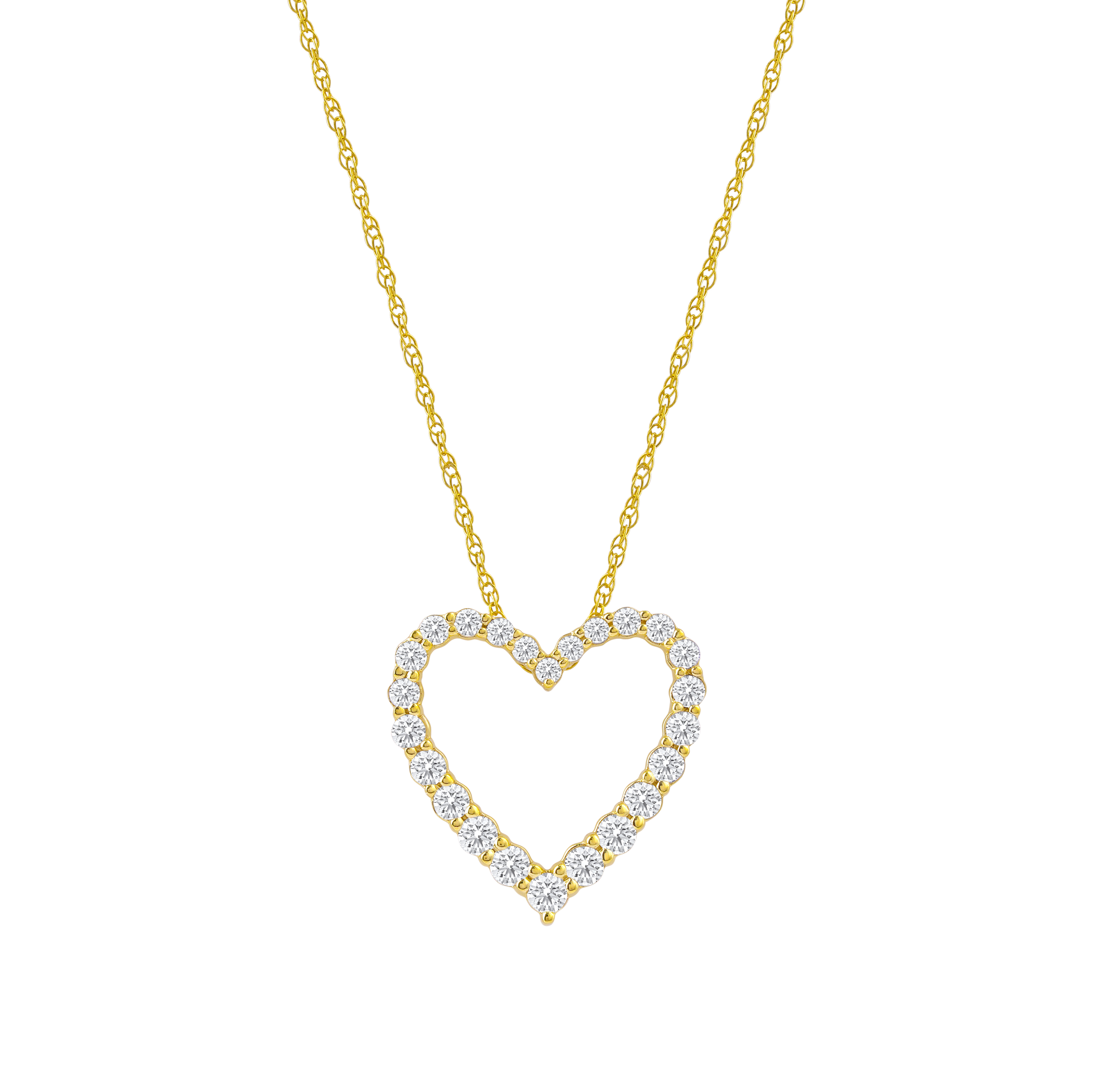Heart-cut diamond necklace