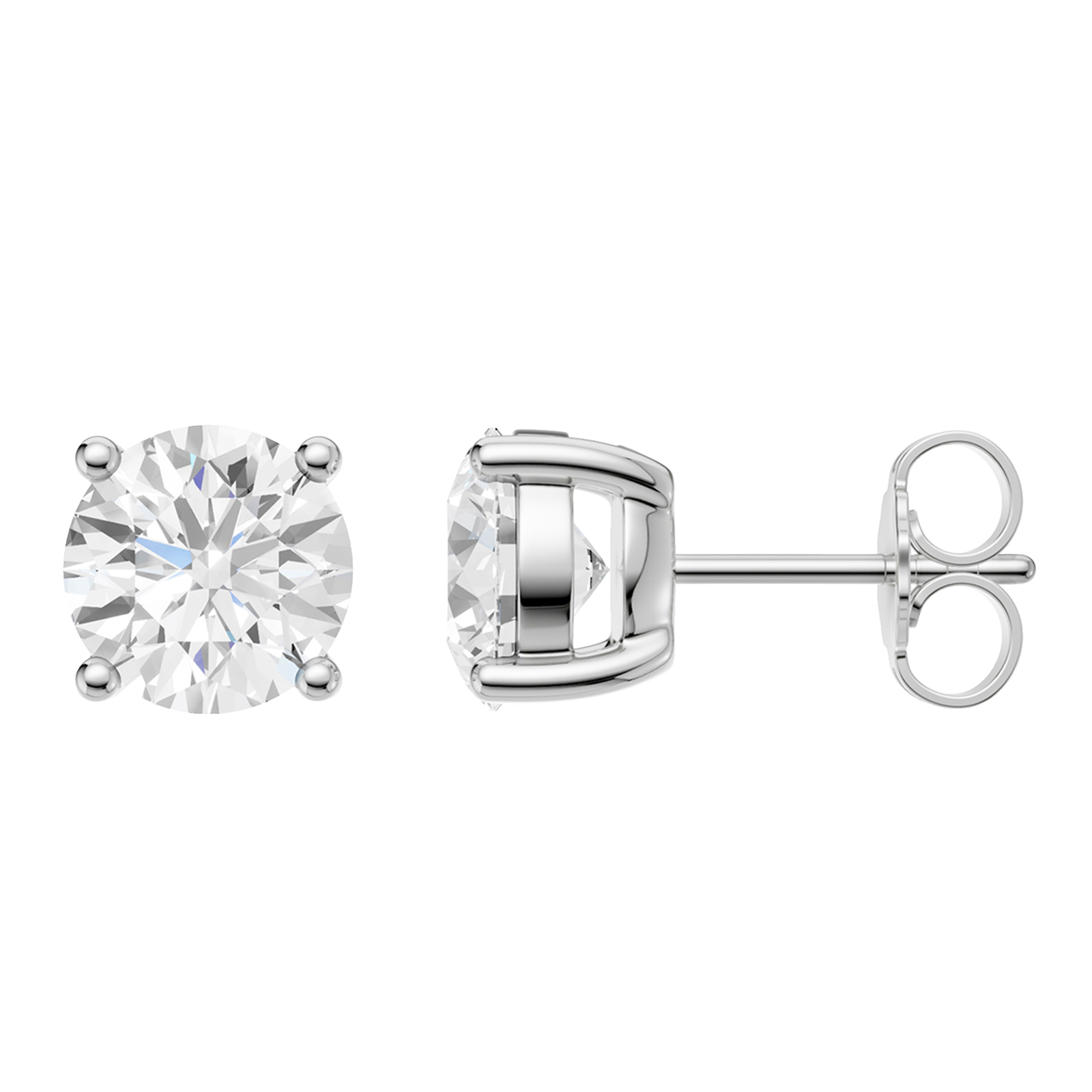 Diamond stud earrings