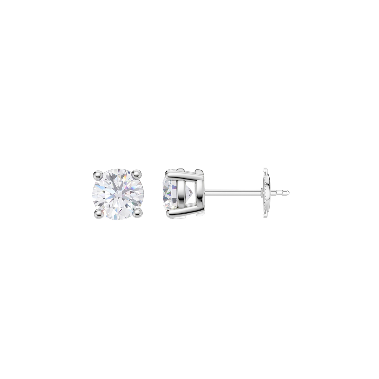 Diamond stud earrings
