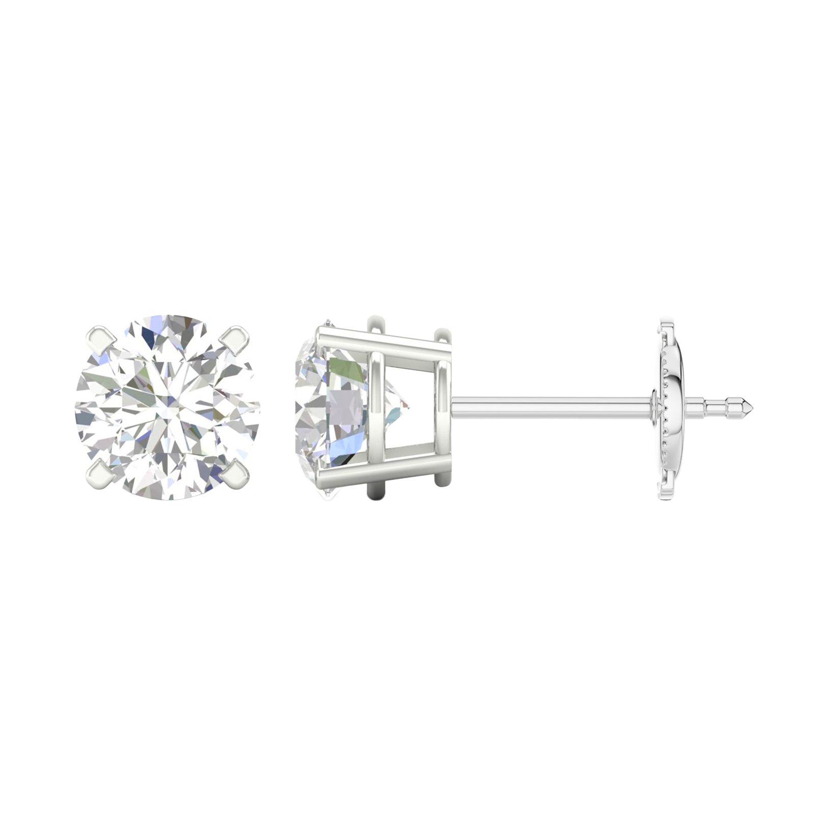 Diamond stud earrings