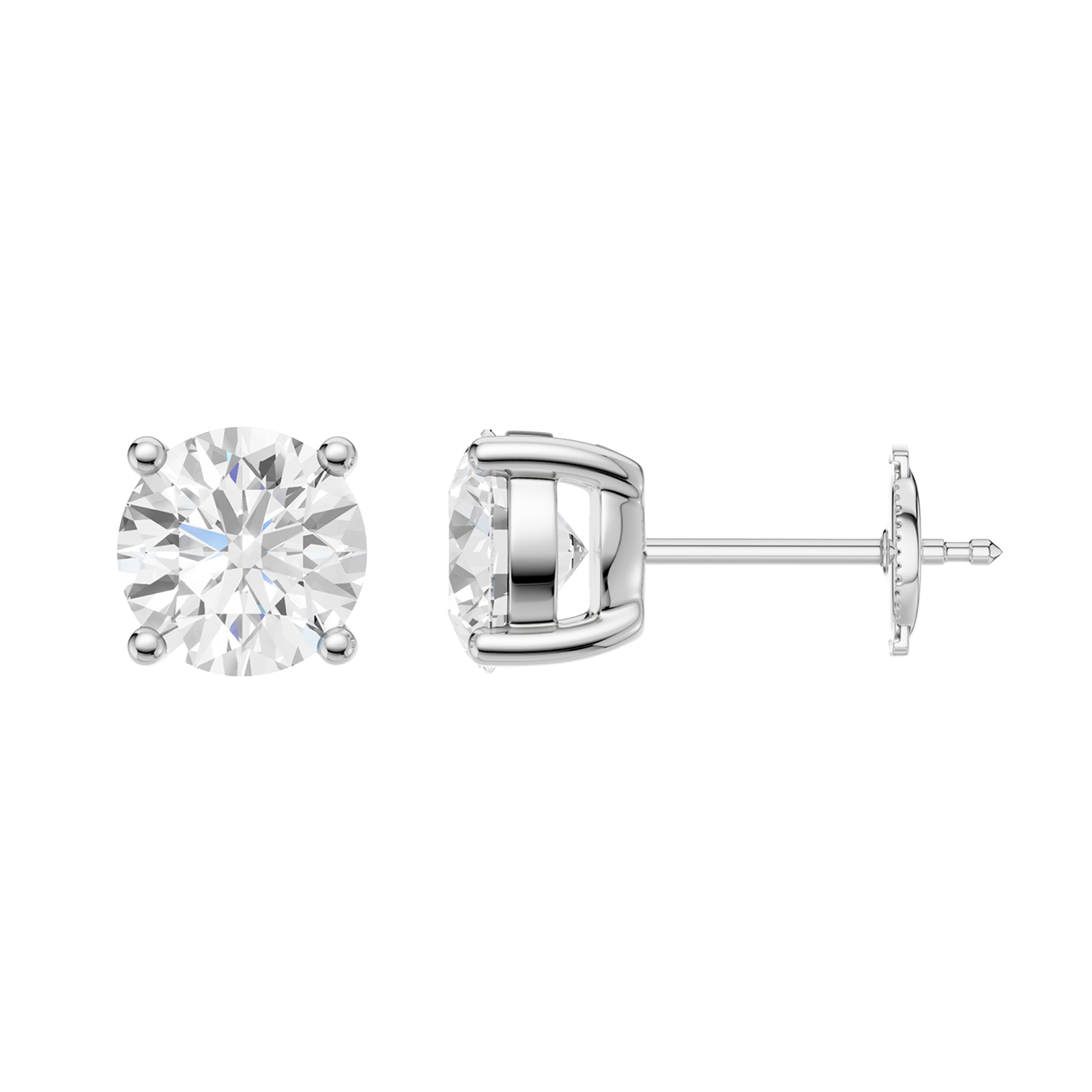 Diamond stud earrings