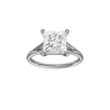 Princess-cut diamond engagement ring with a plain band and solitaire setting.