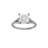 Princess-cut diamond engagement ring with a plain band and solitaire setting.
