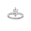 Marquise-cut diamond engagement ring with a channel-set diamond band and solitaire setting.