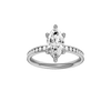 Marquise-cut diamond engagement ring with a channel-set diamond band and solitaire setting.