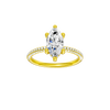 Marquise-cut diamond engagement ring with a pavé-set diamond band and hidden-halo setting.