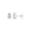 Pear-Shaped Lab Grown Diamond Stud Earrings in 14K White & Yellow Gold