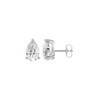 Pear-Shaped Lab Grown Diamond Stud Earrings in 14K White & Yellow Gold