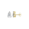 Pear-Shaped Lab Grown Diamond Stud Earrings in 14K White & Yellow Gold