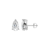 Pear-Shaped Lab Grown Diamond Stud Earrings in 14K White & Yellow Gold