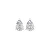 Pear-Shaped Lab Grown Diamond Stud Earrings in 14K White & Yellow Gold