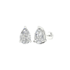 Pear-Shaped Lab Grown Diamond Stud Earrings in 14K White & Yellow Gold