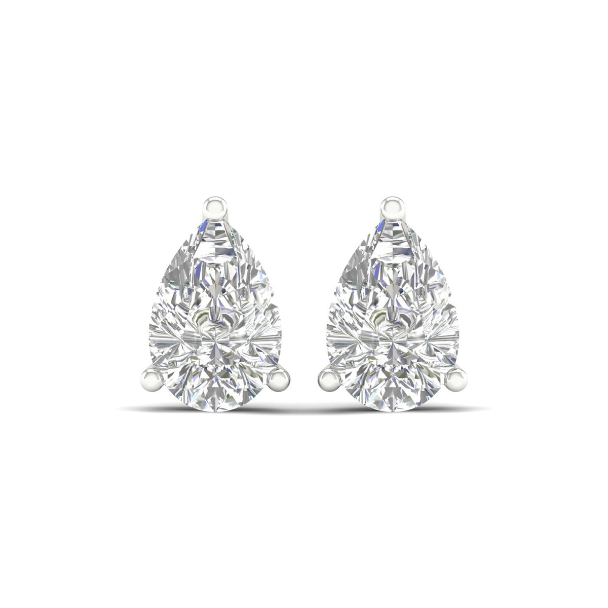 Amorati Diamonds pear cut 6.0 carat lab grown diamond stud earrings. 