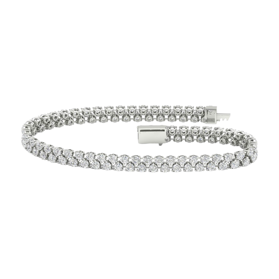 Petite 6-Carat Cluster Diamond Tennis Bracelet